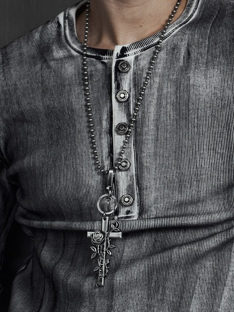 【Rosen Kreuz】ETERNAL ROSE CROSS NECKLACE