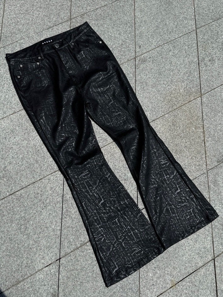 【BEBOF】Leather like flare pants / 【ビーボフ】レザーライクフレアパンツ