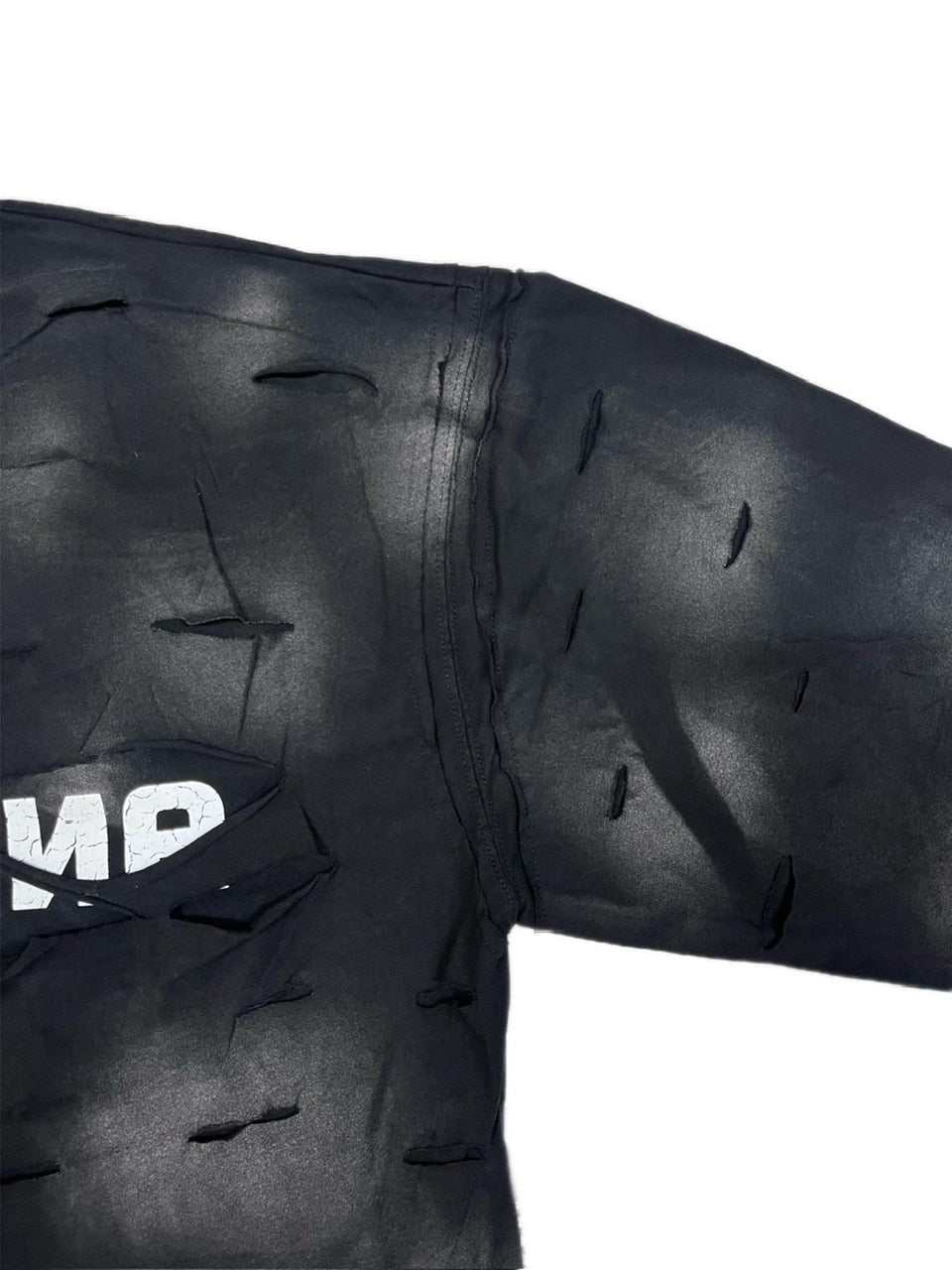 【DIG YOUR OWN GRAVE】WISH VOID L/S T-SHIRTS /【ディグユアオウングレイブ】ダメージレイヤードロゴ長袖Tシャツ