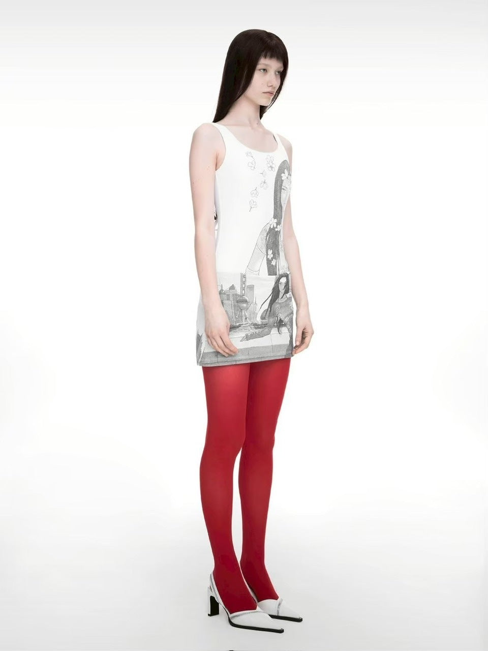 【NACHE】DRAWING SKIRT PANTS