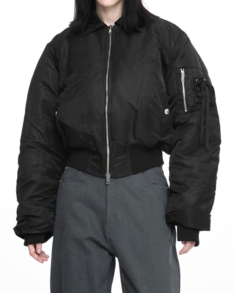 【NACHE】CROPPED BOMBER JACKET (UNISEX)