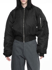 【NACHE】CROPPED BOMBER JACKET (UNISEX)
