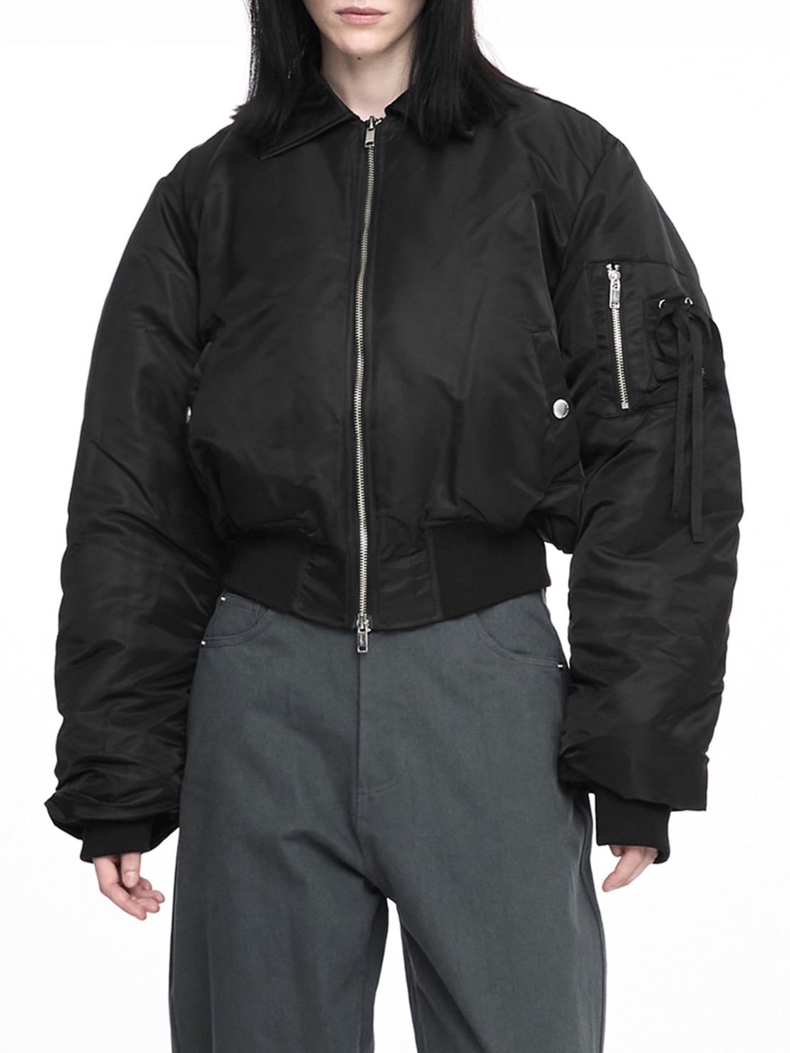 【NACHE】CROPPED BOMBER JACKET (UNISEX)