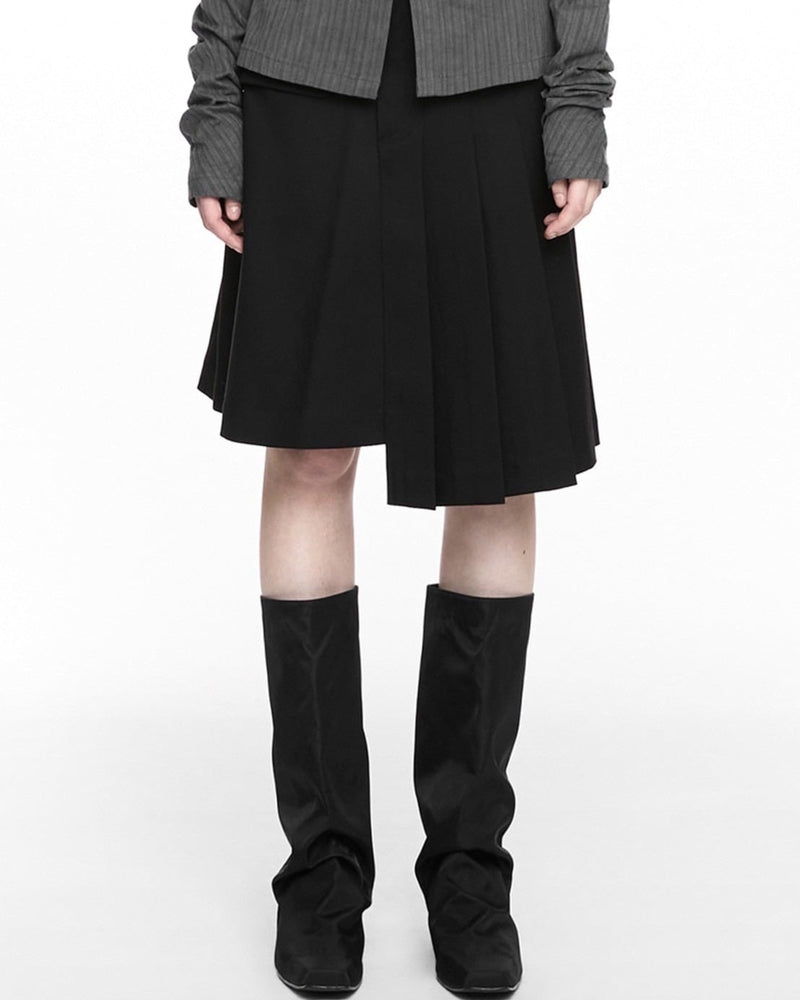 【NACHE】MAGNETIC PLEATED MIDI SKIRT