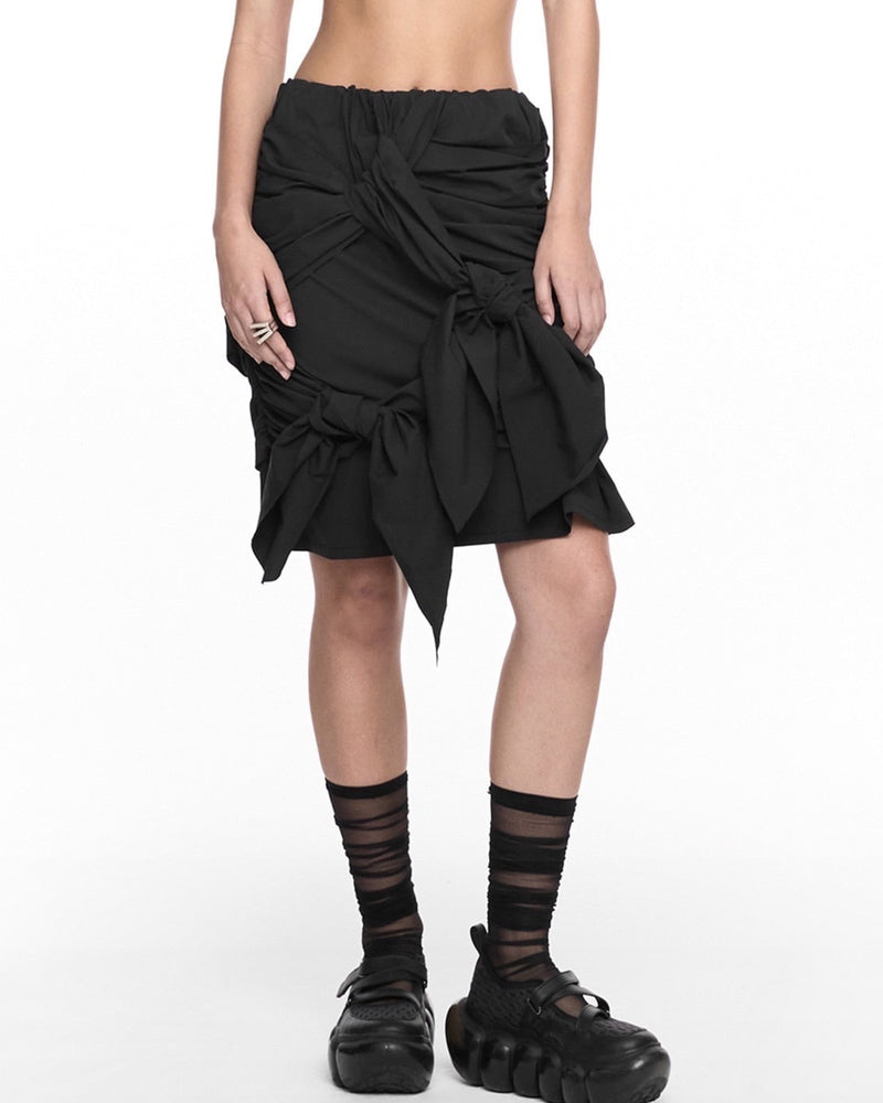 【NACHE】TWIST TIE MIDI SKIRT