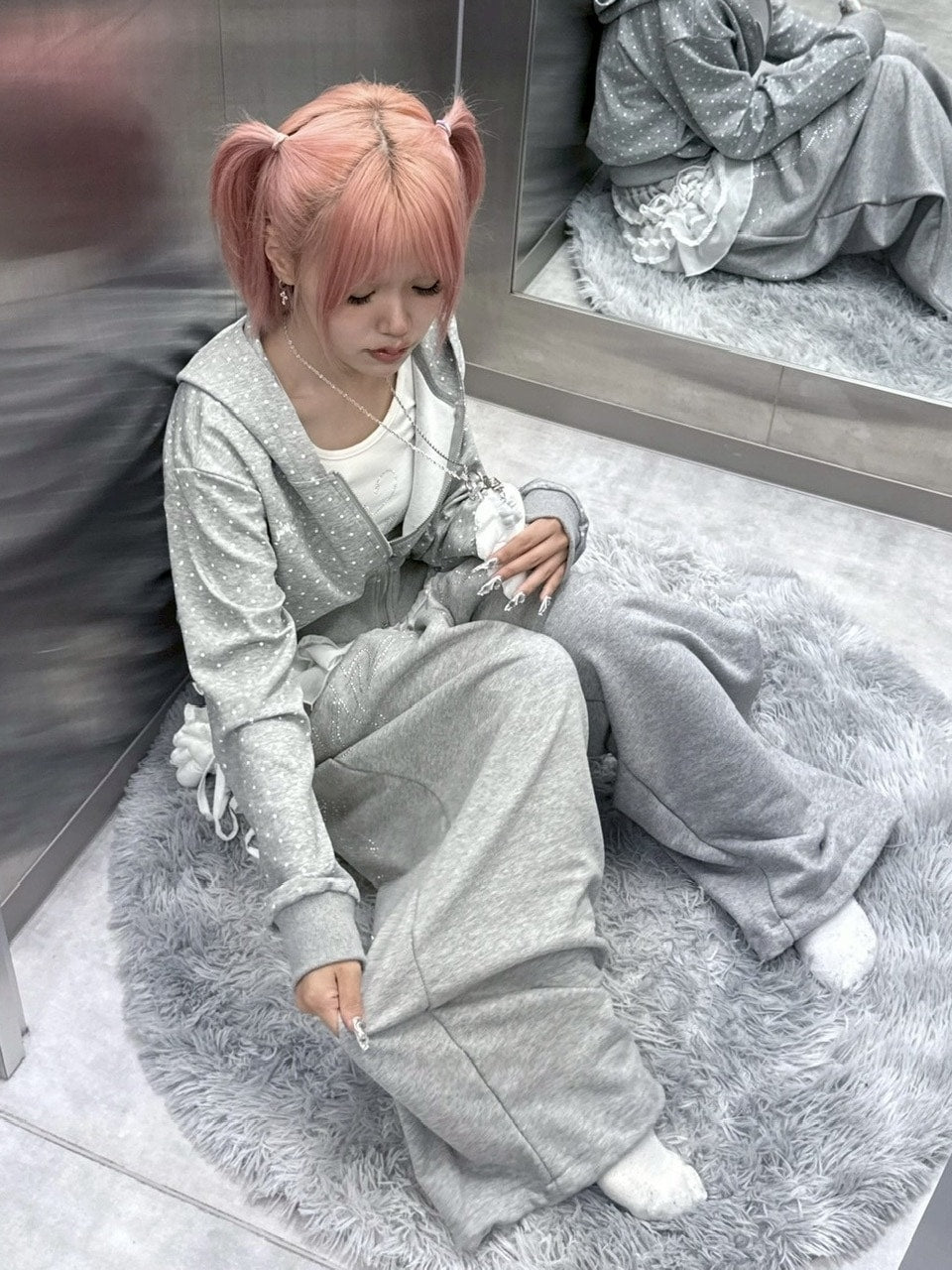 受注制【nmtc +】dot zip up hoodie / 【エヌエムティーシープラス】ドットジップパーカー (2color)