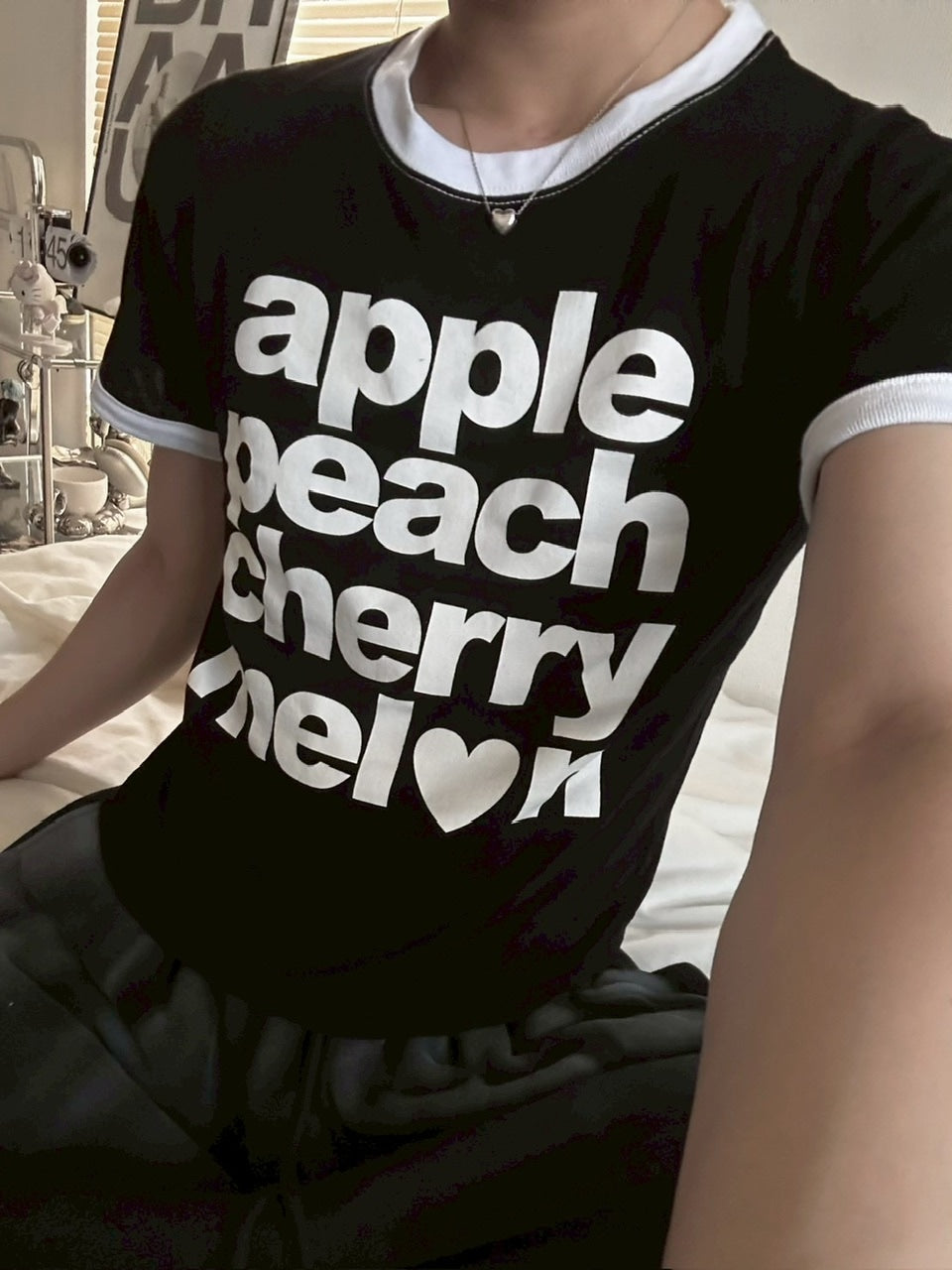 受注制【LUV CODE】fruit linger tee (2color)