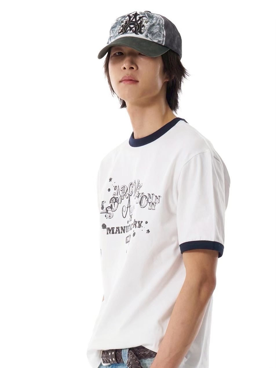 【AAKAM】Contrast Washed Cotton Ball Cap