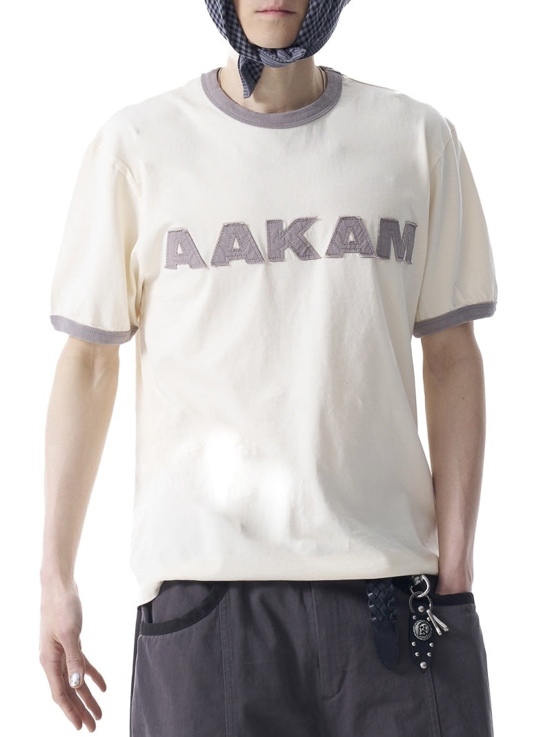 【AAKAM】Logo Patch Ringer Top