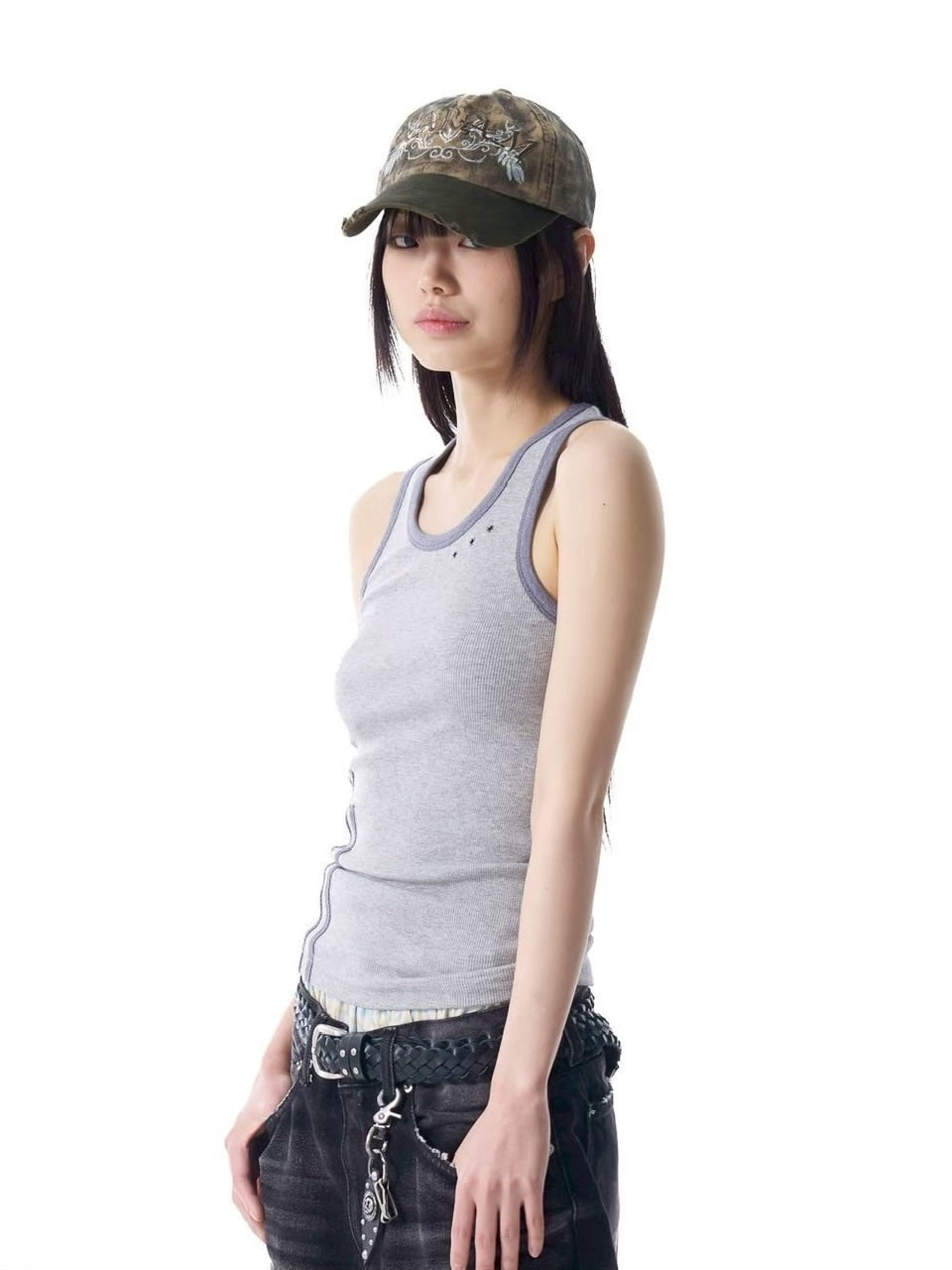 【AAKAM】VTG Washed Damage Ball Cap