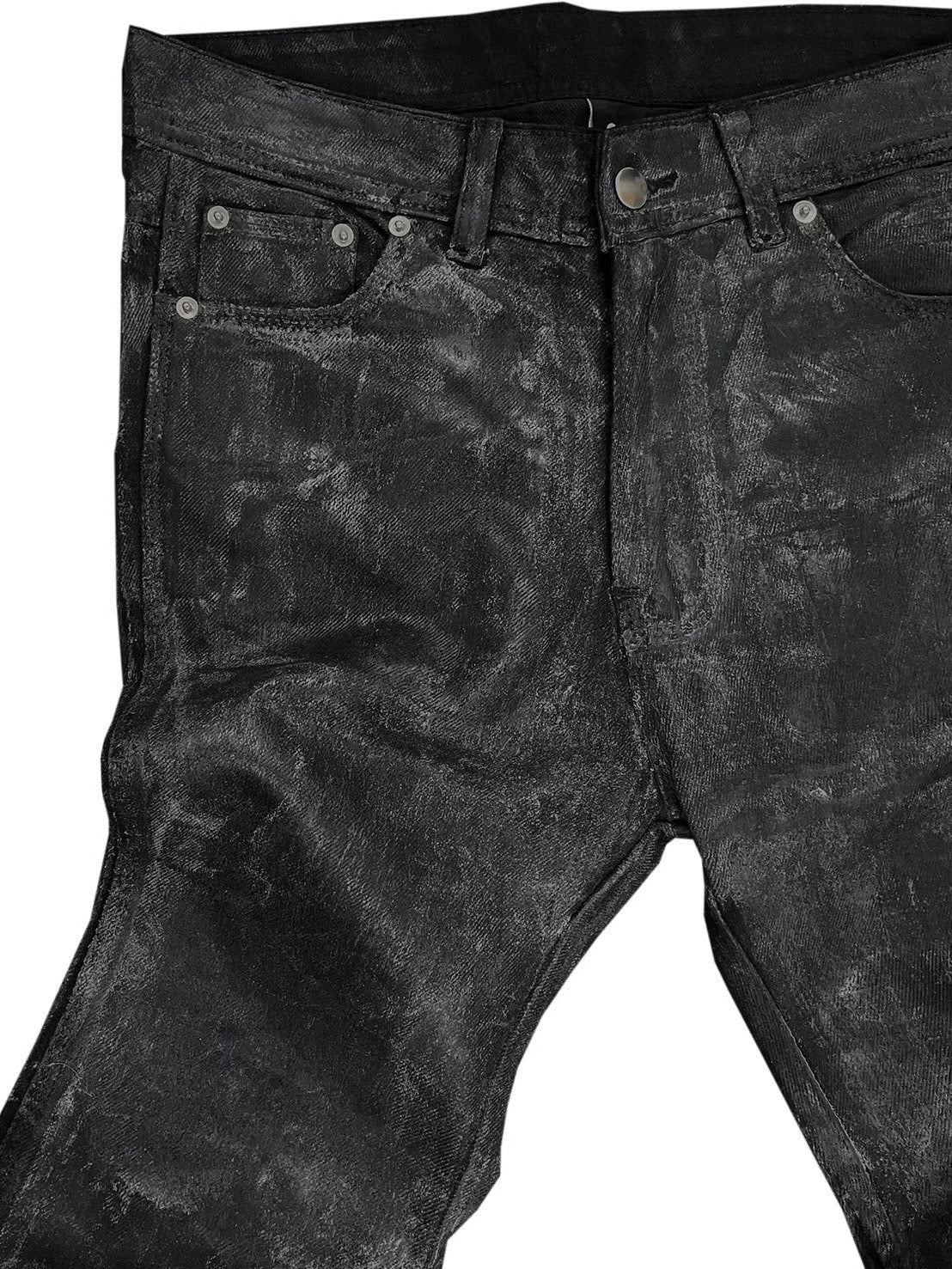 【haveyoudiedbefore?】Deadfall Waxed Denim Pants / 【ハブユーダイドビフォー】ブラックコーティングフレアパンツ