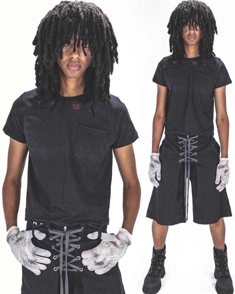 【haveyoudiedbefore?】Beloved Messenger T-shits / 【ハブユーダイドビフォー】リッププリントポケット半袖Tシャツ