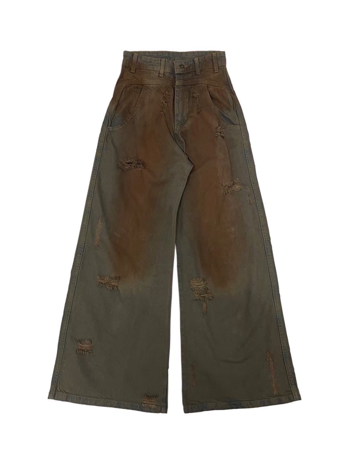 【haveyoudiedbefore?】Log Denim Pants / 【ハブユーダイドビフォー】ダーティーウォッシュダメージワイドパンツ