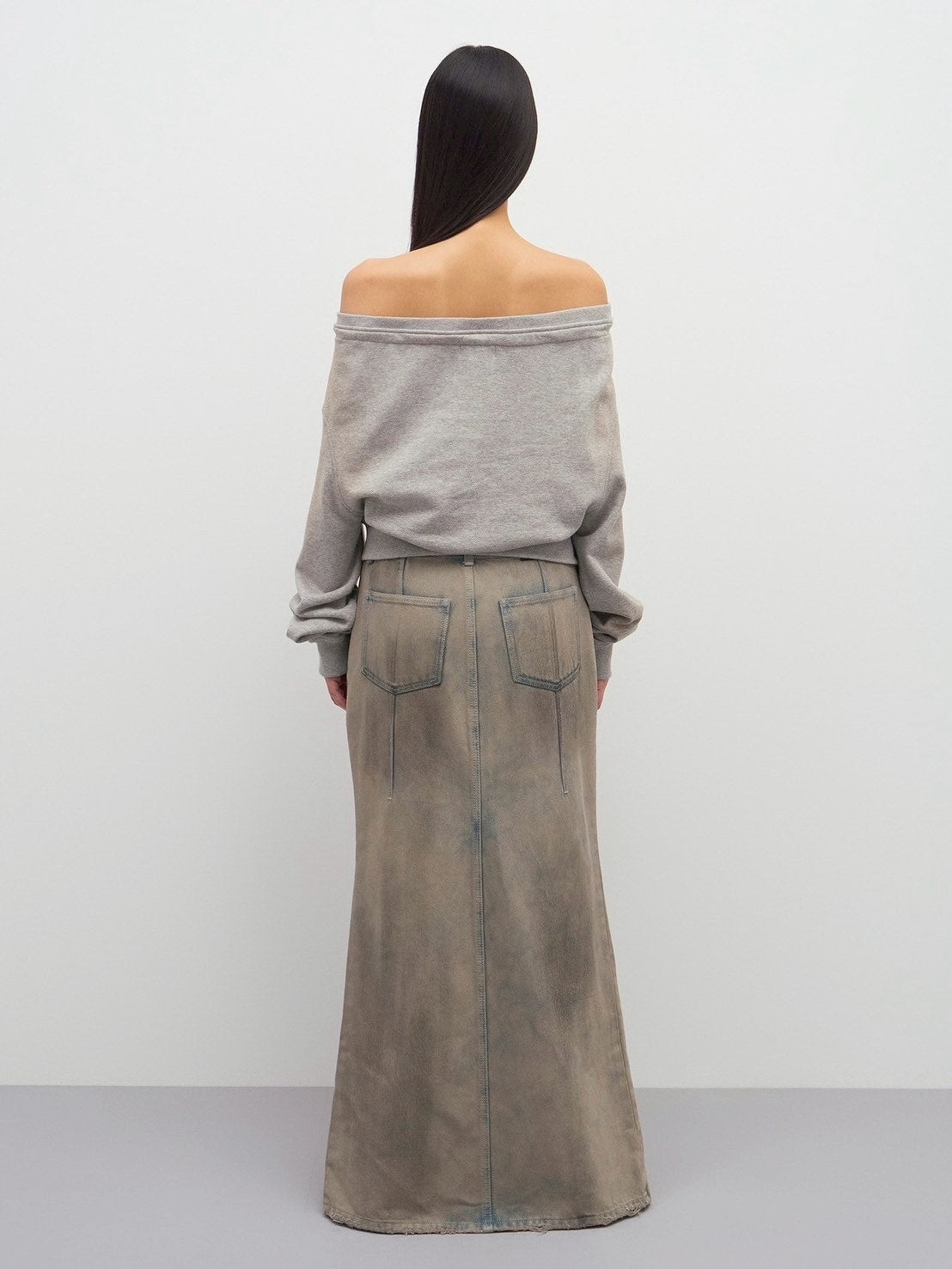 【LCDC】DIRTY WASHED DENIM SKIRT / 【エルシーディーシー・ティーエム】ダーティウォッシュデニムスカート