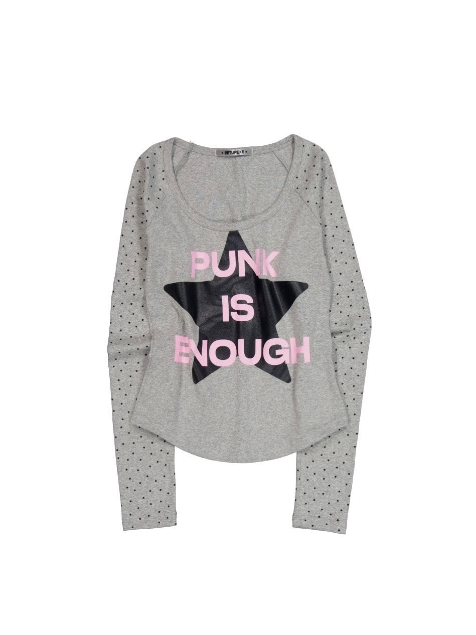 【SETUP‐EXE】STAR SLEEVE PUNK TOP / 【セットアップエグゼ】スタースリーブパンク長袖Ｔシャツ