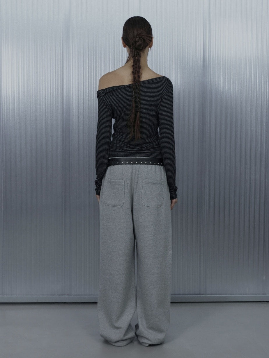 【SETUP‐EXE】33 STRIPE V-NECK TOP / 【セットアップエグゼ】33ストライプ長袖Ｖネック長袖Ｔシャツ