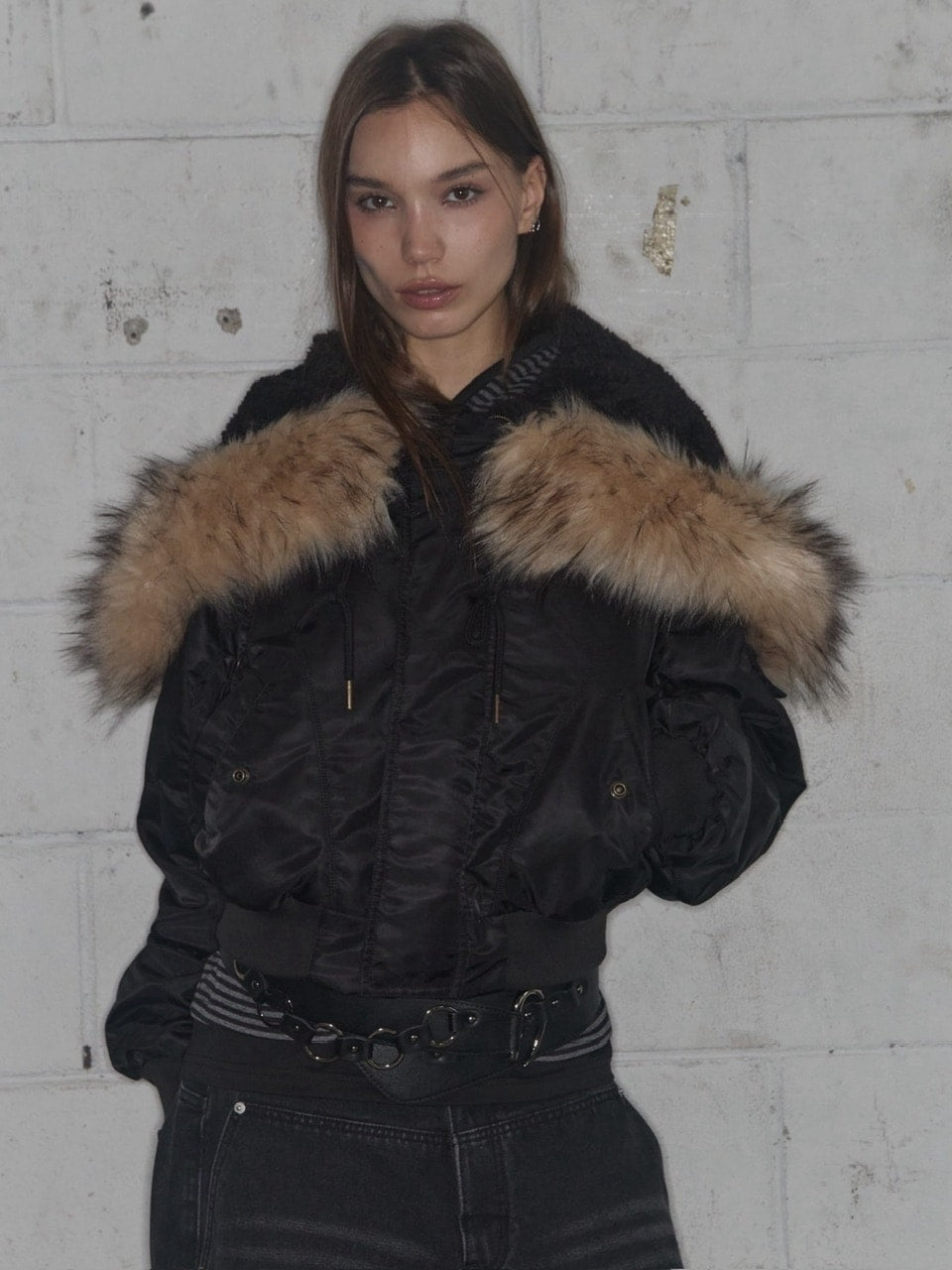【FANCY CLUB】EYELET FUR MA-1 / 【ファンシークラブ】アイレットファーＭＡ-1