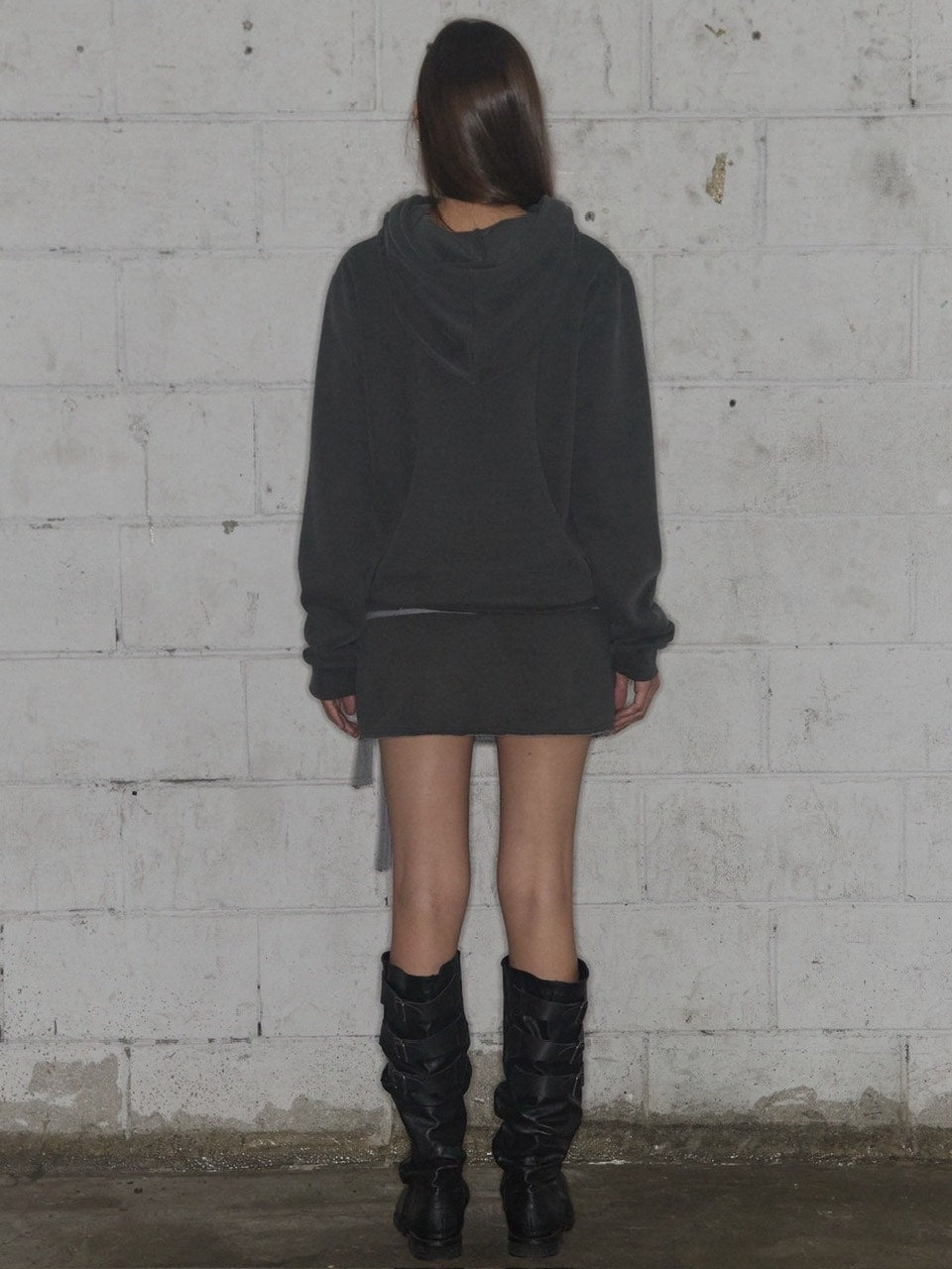 【FANCY CLUB】DYE-WASH LAYERED HOODED ZIP-UP / 【ファンシークラブ】ダイウォッシュレイヤードジップアップパーカー