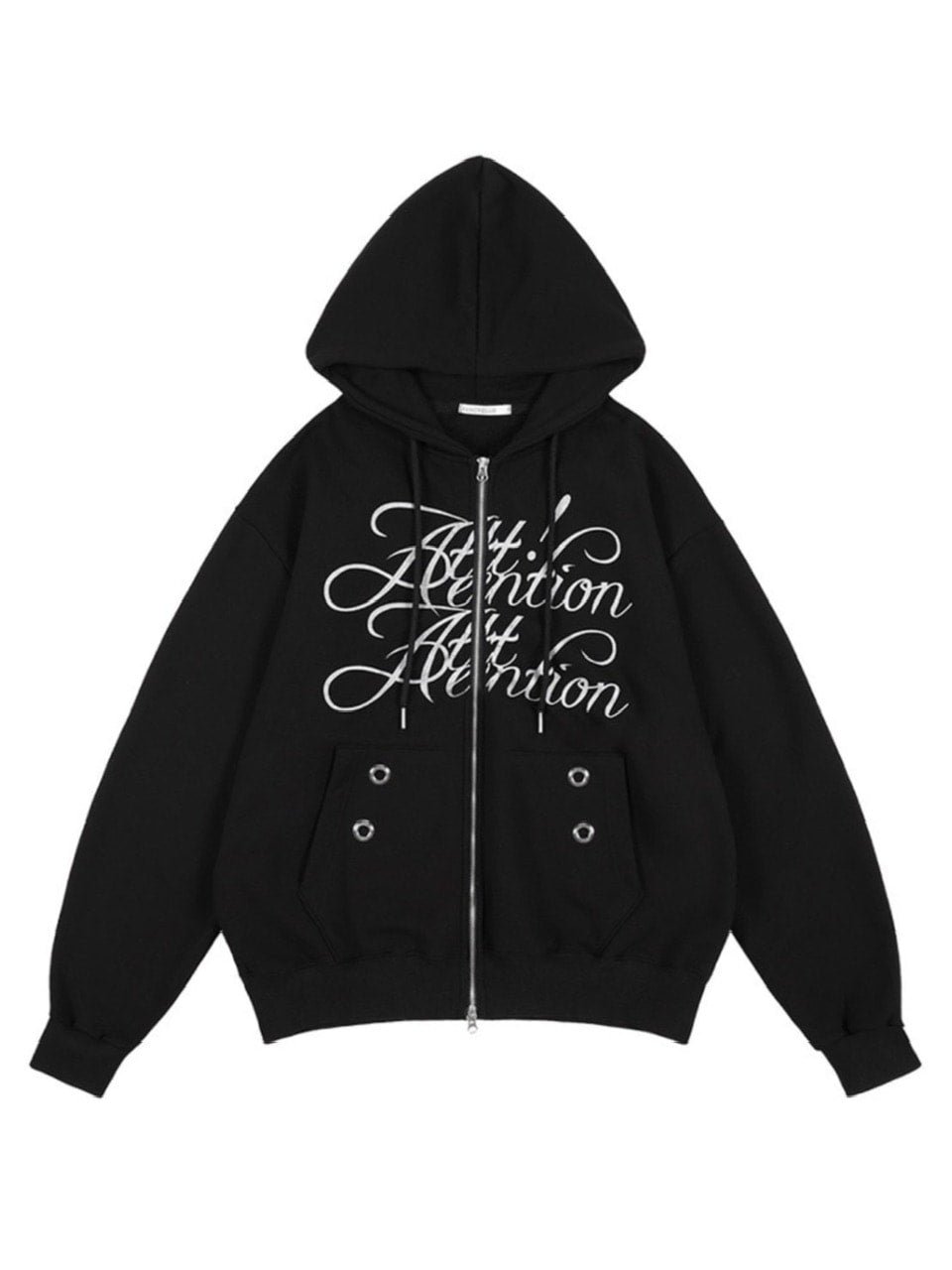【FANCY CLUB】ATTENTION EYELET HOODED ZIP-UP / 【ファンシークラブ】アテンションアイレットジップアップパーカー