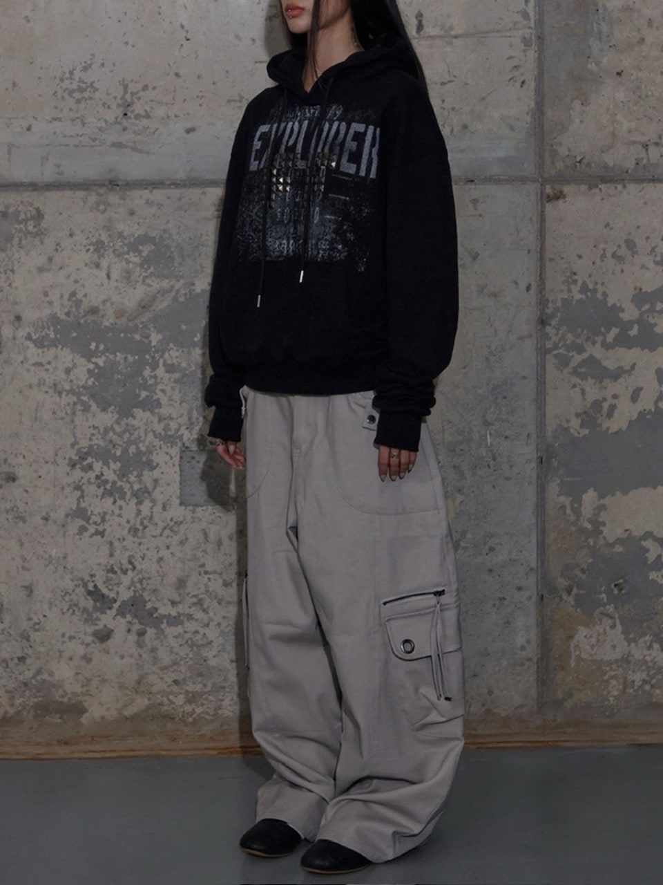 【FANCY CLUB】FF STUD HOODIE / 【ファンシークラブ】ＦＦスタッヅパーカー