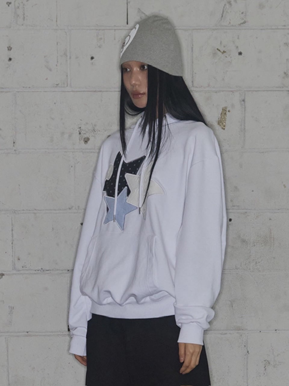 【FANCY CLUB】MIX STAR ANGEL PATCH HOODIE / 【ファンシークラブ】ミックススターエンジェルパッチパーカー