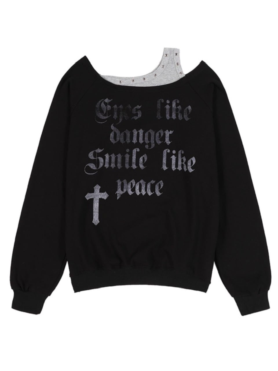 【FANCY CLUB】ROSARY NOIRER SWEATSHIRT / 【ファンシークラブ】ロザリーノイアースウェット長袖Ｔシャツ
