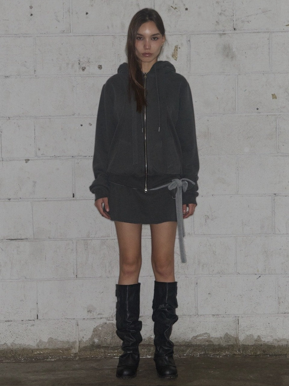 【FANCY CLUB】DYE-WASH TIE SKIRT / 【ファンシークラブ】ダイウォッシュタイスカート