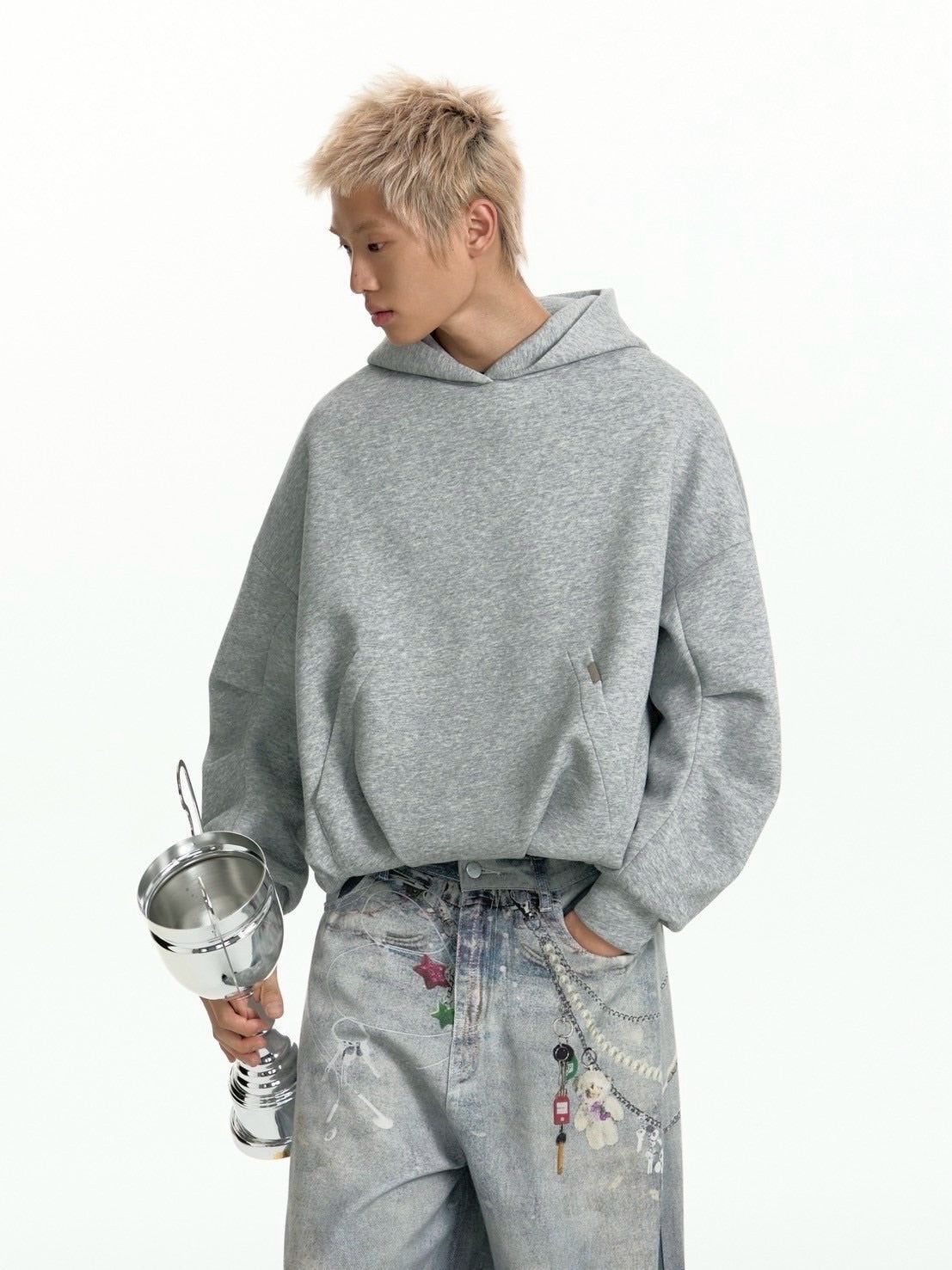 【TGNS】Pleated Air Layer Hooded Sweatshirt / 【ツーガンズ】プリーツレイヤープルオーバーパーカー