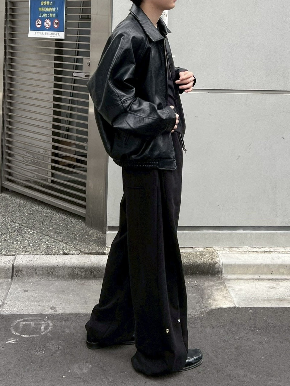 受注制【Chikashitsu +】bomber synthetic material jacket / 【チカシツプラス】ボンバーシンセティックマテリアルジャケット (2color)