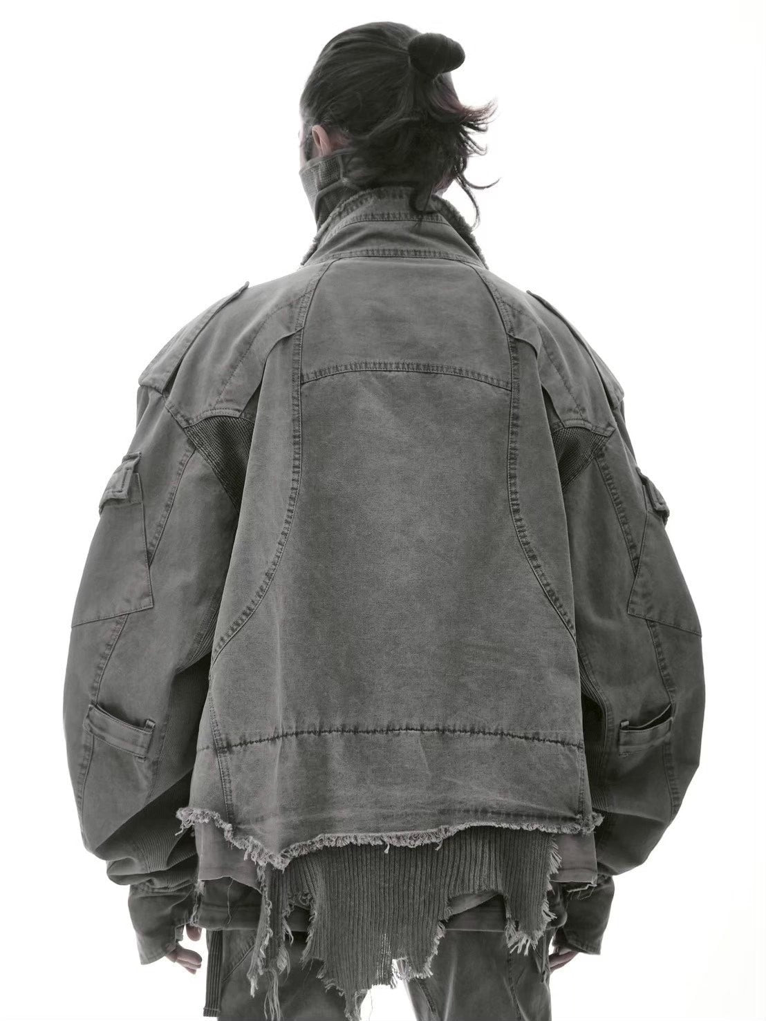 【d5ove】Structural utility jacket / 【ダヴ】ユーティリティウォッシュミリタリージャケット