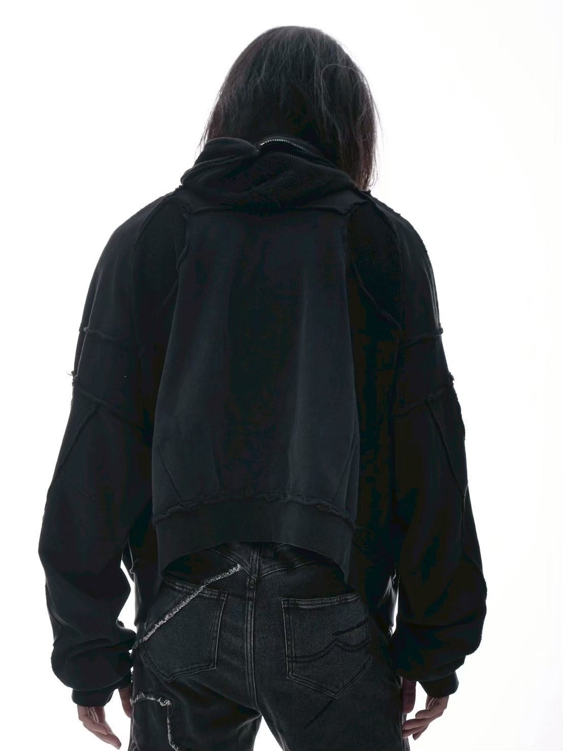 【d5ove】Structured Zippered Hoodie / 【ダヴ】ラインダブルジップパーカー