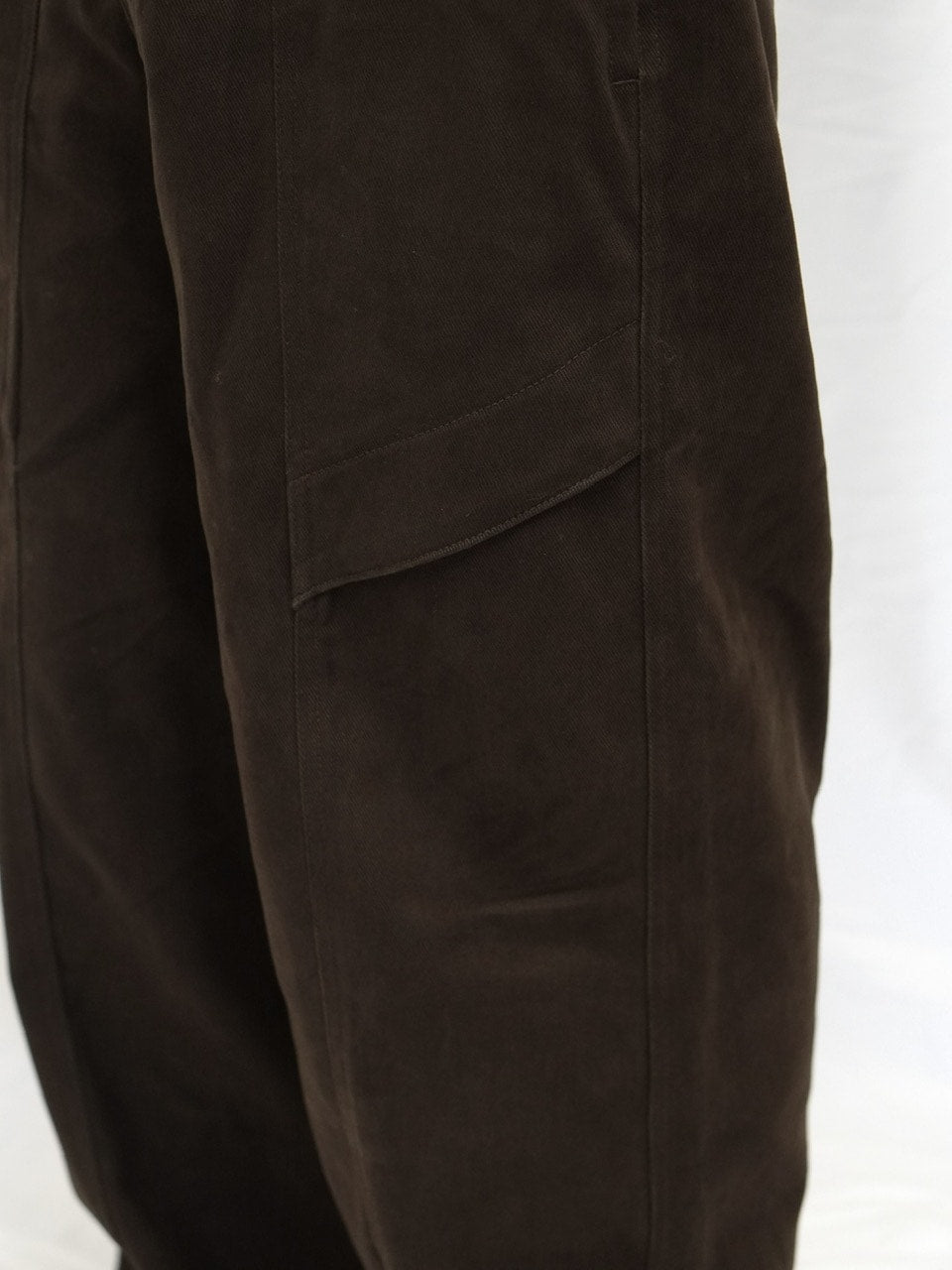 【CS】cotton wide twill pants (brown) / 【シーエス】コットンワイドツイルパンツ