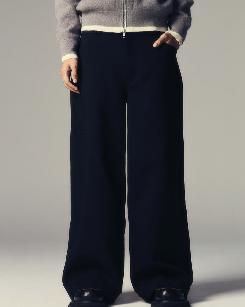 【CS】utility drape wide trousers / 【シーエス】ユーティリティードレープワイドトラウザーズ