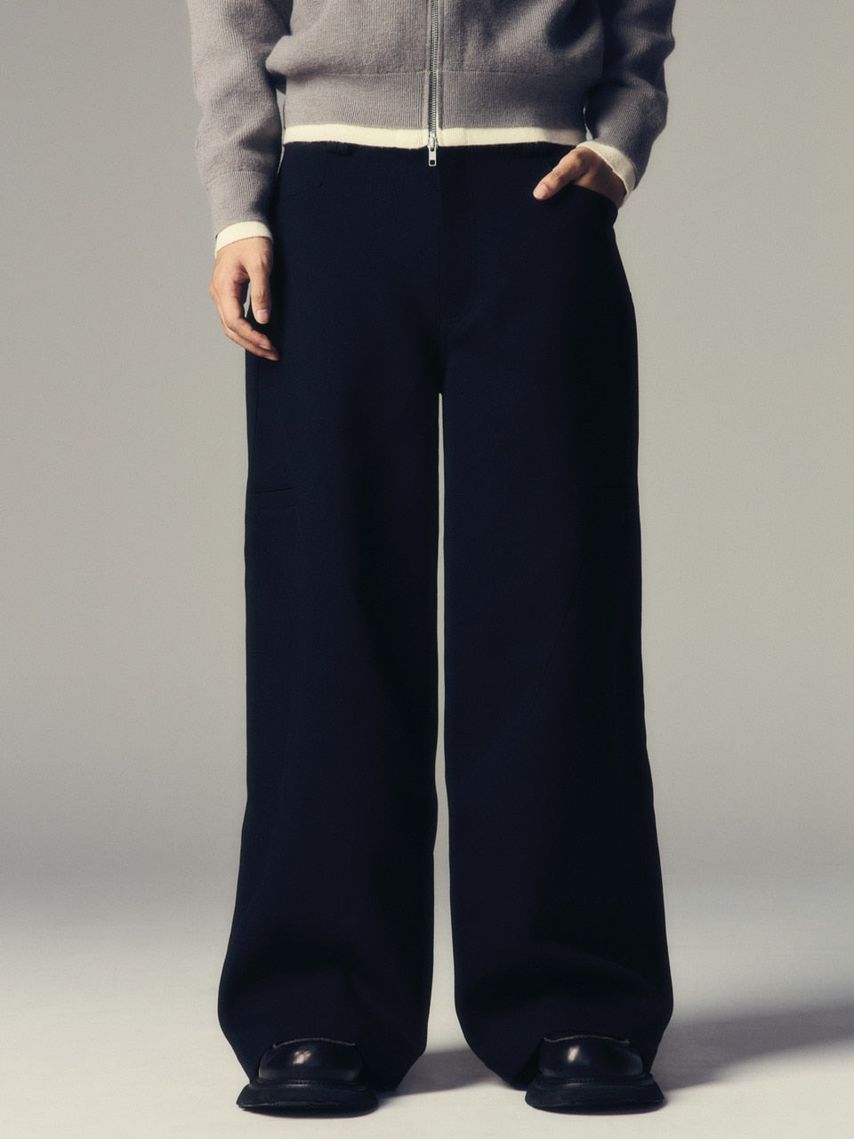 【CS】utility drape wide trousers / 【シーエス】ユーティリティードレープワイドトラウザーズ