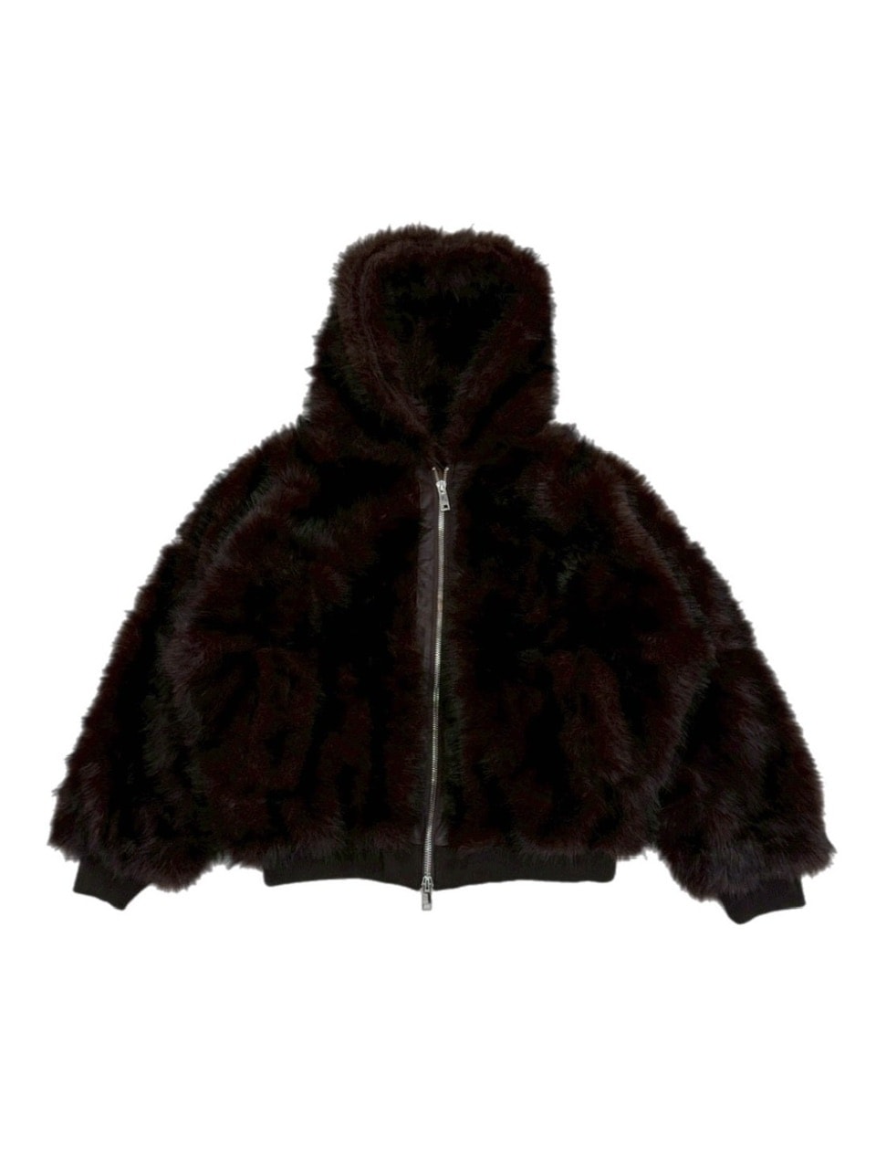 受注制【Chikashitsu +】oversized hooded fur blouson (4color 受注制【Chikashitsu +】oversized hooded fur blouson (4color