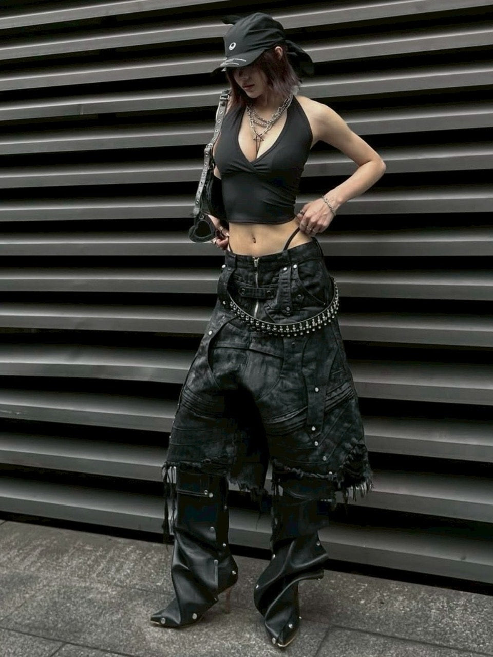 RICH】Knight Wide Waxed Short Pants/ 【リッチ】デザインデニム