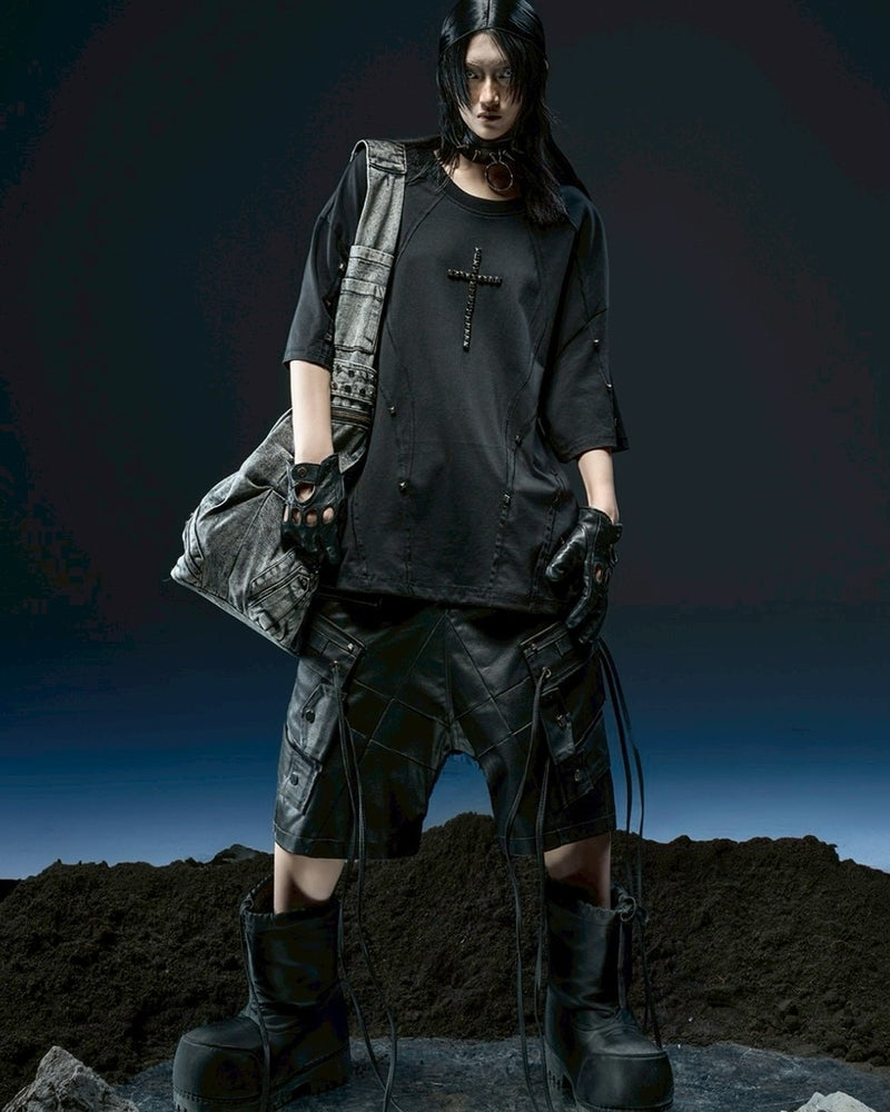 1/2 20:00再販【RICH】Crinkle Denim Stone Washed Bag / 【リッチ】ストーンウォッシュドデニムショルダーバッグ