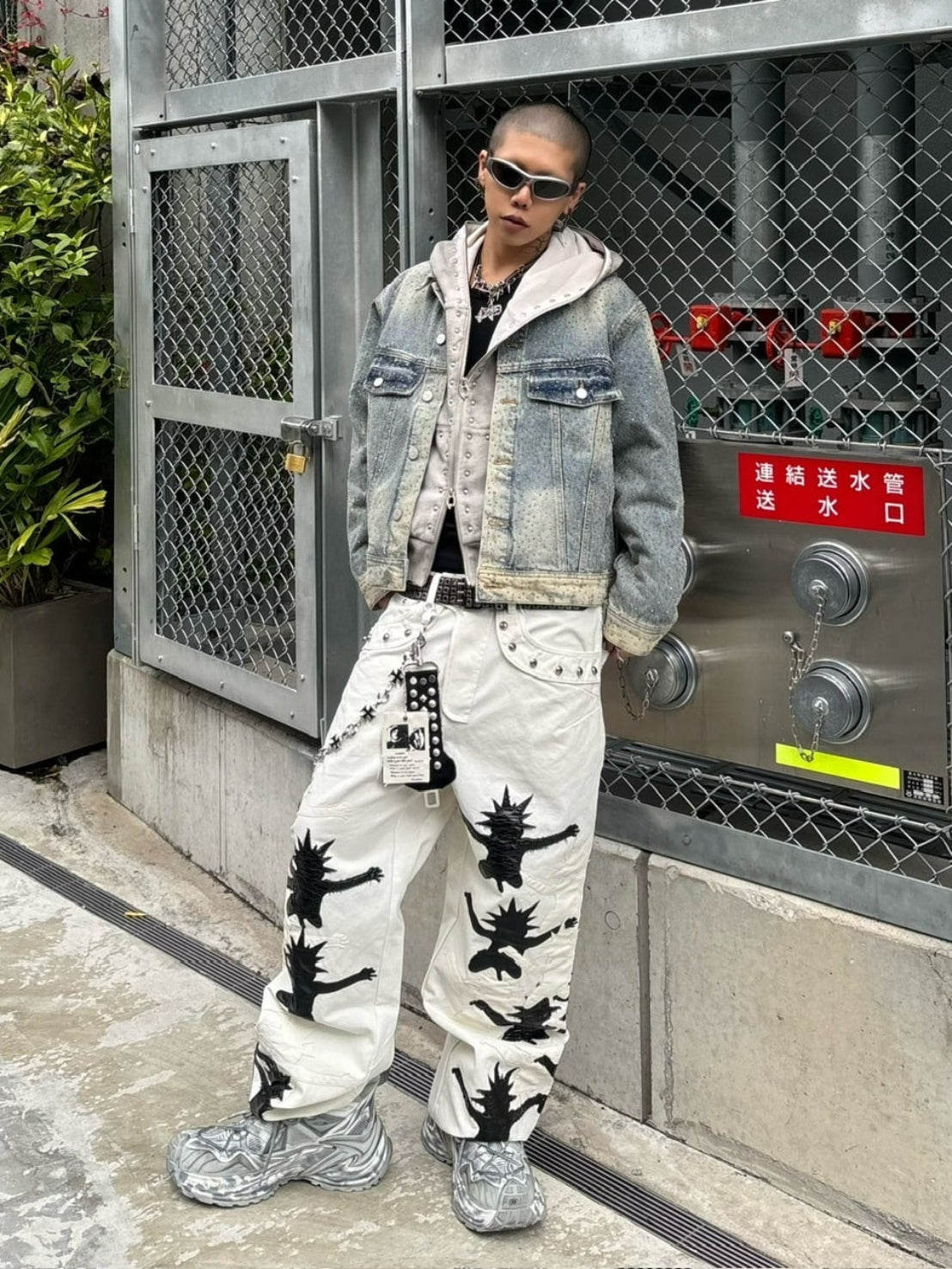 Never mind the XU】rhinestone denim jacket / 【ネバーマインドザ