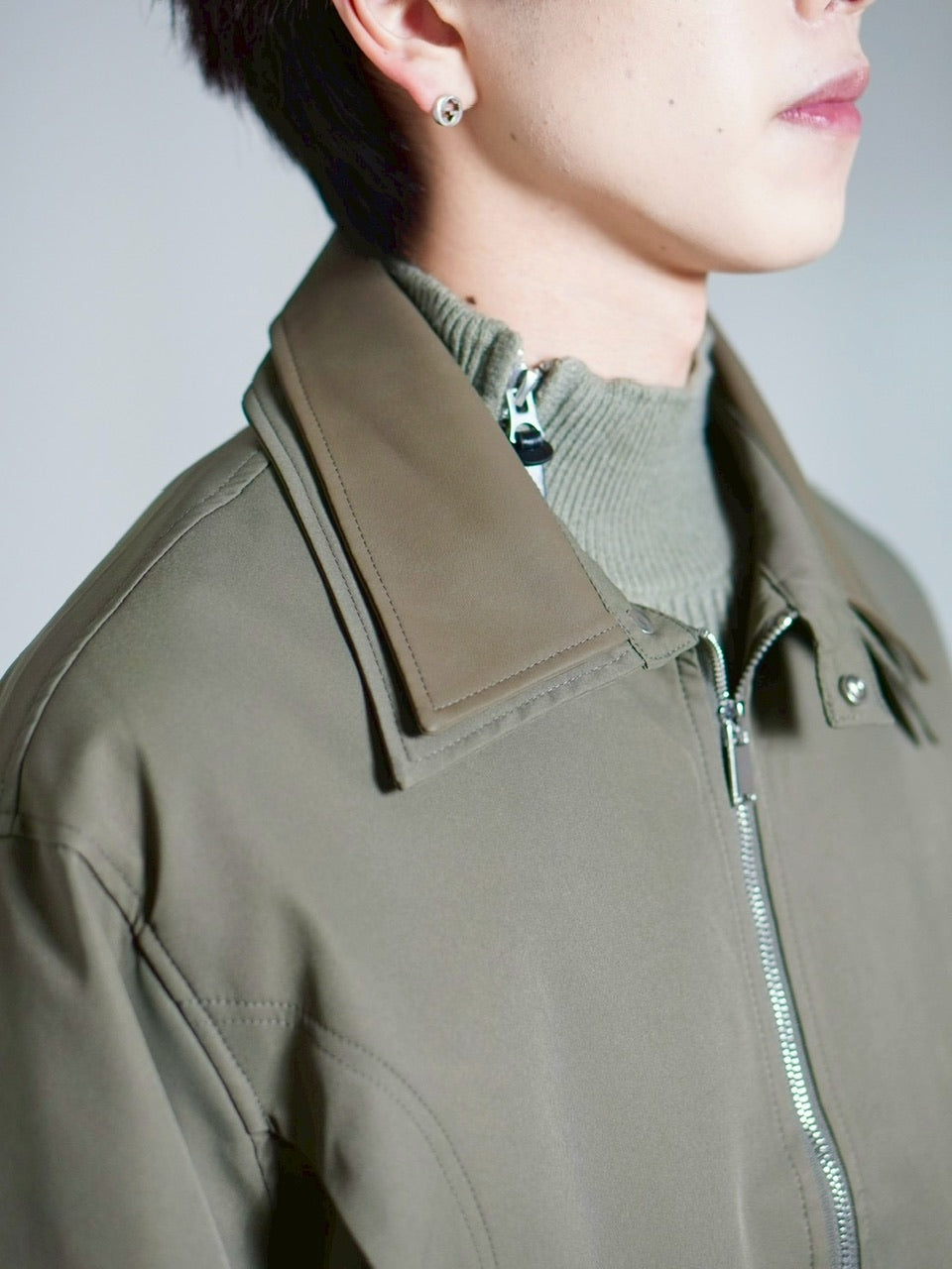 【Chikashitsu +】double collar jacket / 【チカシツプラス】ダブルカラージャケット (2color)