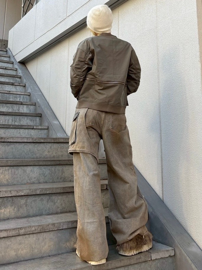 【Never mind the XU】wrap denim pants / 【ネバーマインドザエックスユー】ラップデニムパンツ