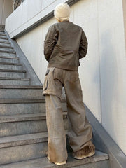 【Never mind the XU】wrap denim pants / 【ネバーマインドザエックスユー】ラップデニムパンツ