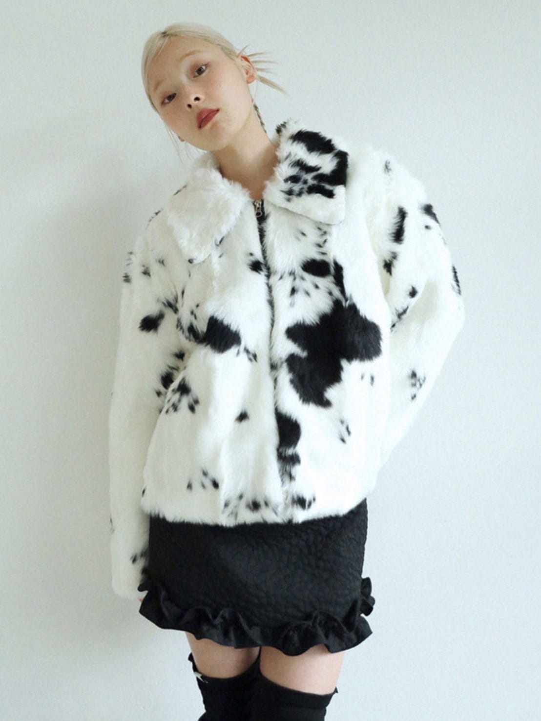 12/21 20:00 再販【Uglyshadow】MILK COW FUR JACKET / 【アグリーシャドウ】ミルクカウファージャケット