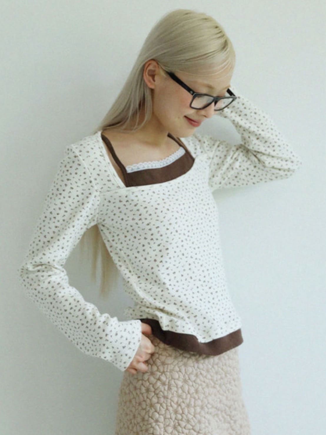 12/21 20:00 再販【Uglyshadow】FLOWER LAYERED T-SHIRT