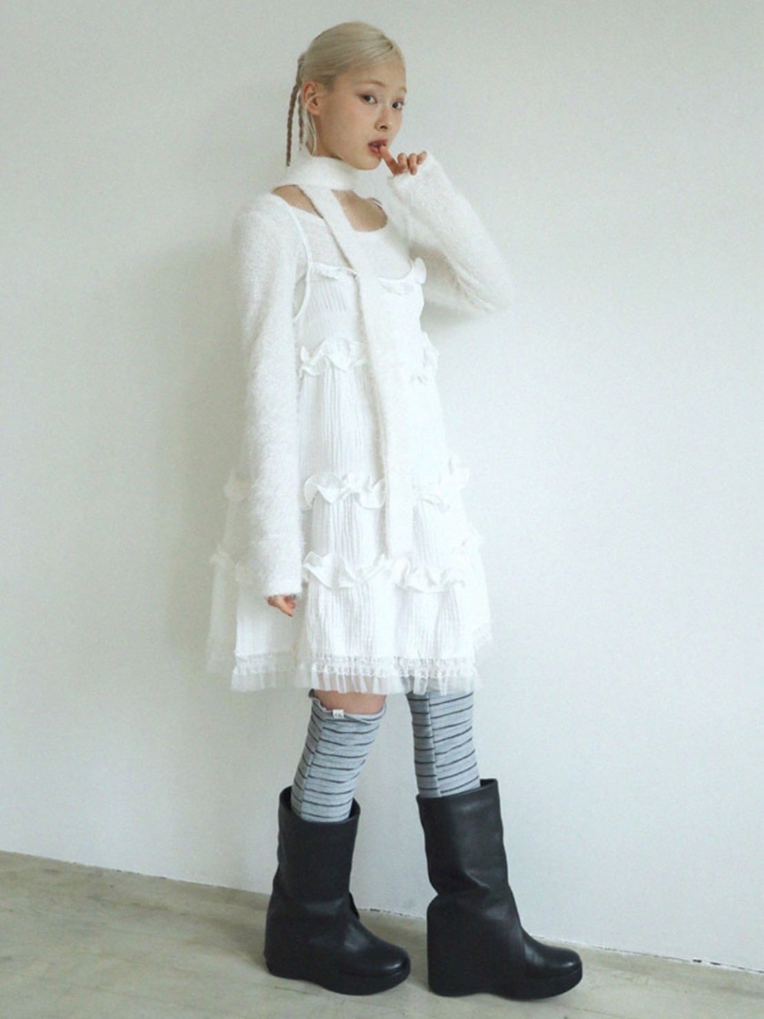 12/21 20:00 再販【Uglyshadow】LACE YORU DRESS