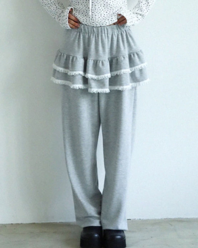 12/21 20:00 再販【Uglyshadow】LACE CANCAN PANTS