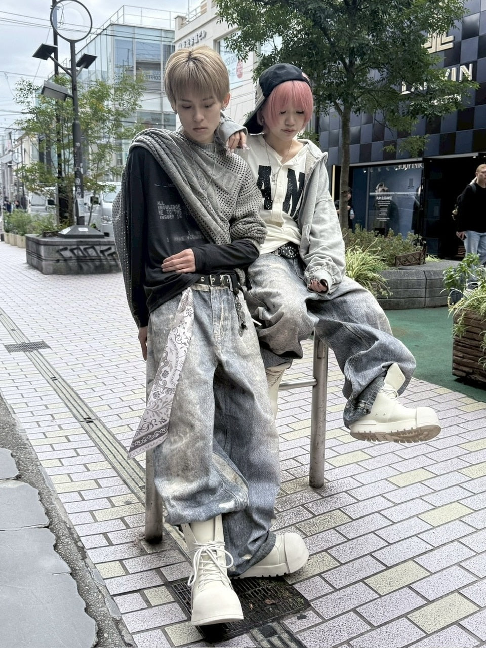 受注制【nmtc +】painted denim wide pants / 【エヌエムティーシープラス】ペイントデニムワイドパンツ
