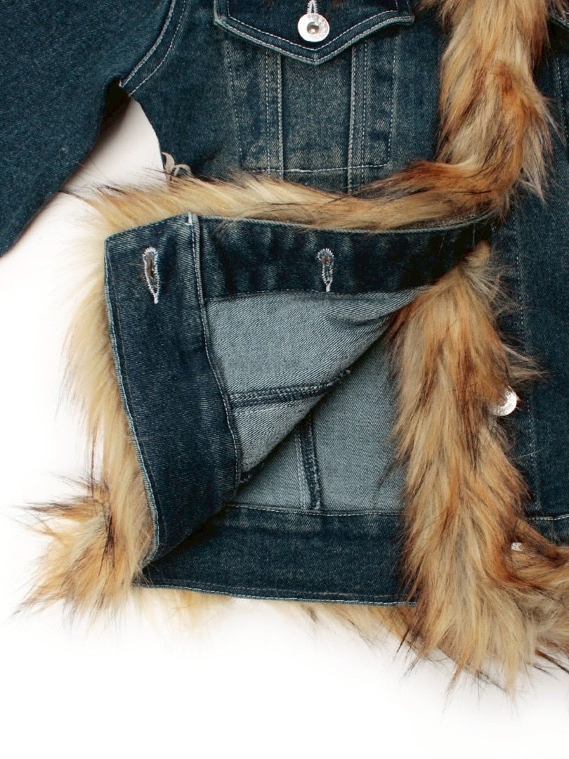 【GALFY】ぎゃるちゃんファーデニムJKT