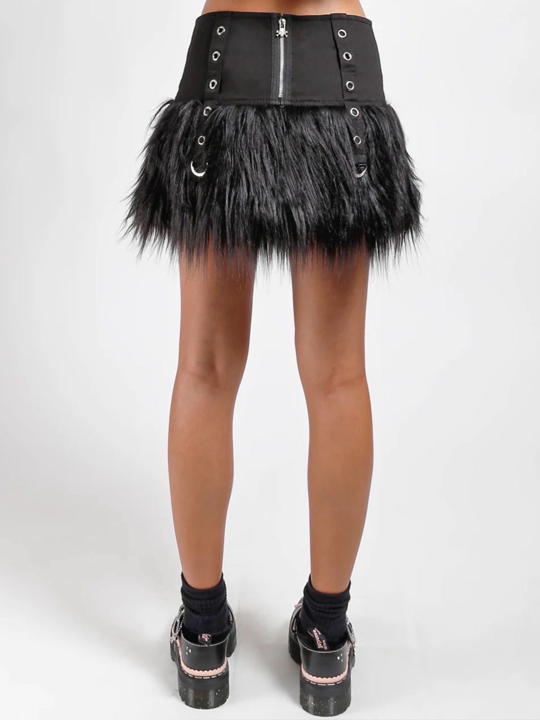 【TRIPP nyc】FUR-TASTICS SKIRT[IO4660] / 【トリップ ニューヨーク 】チェーンストラップファーミニスカート