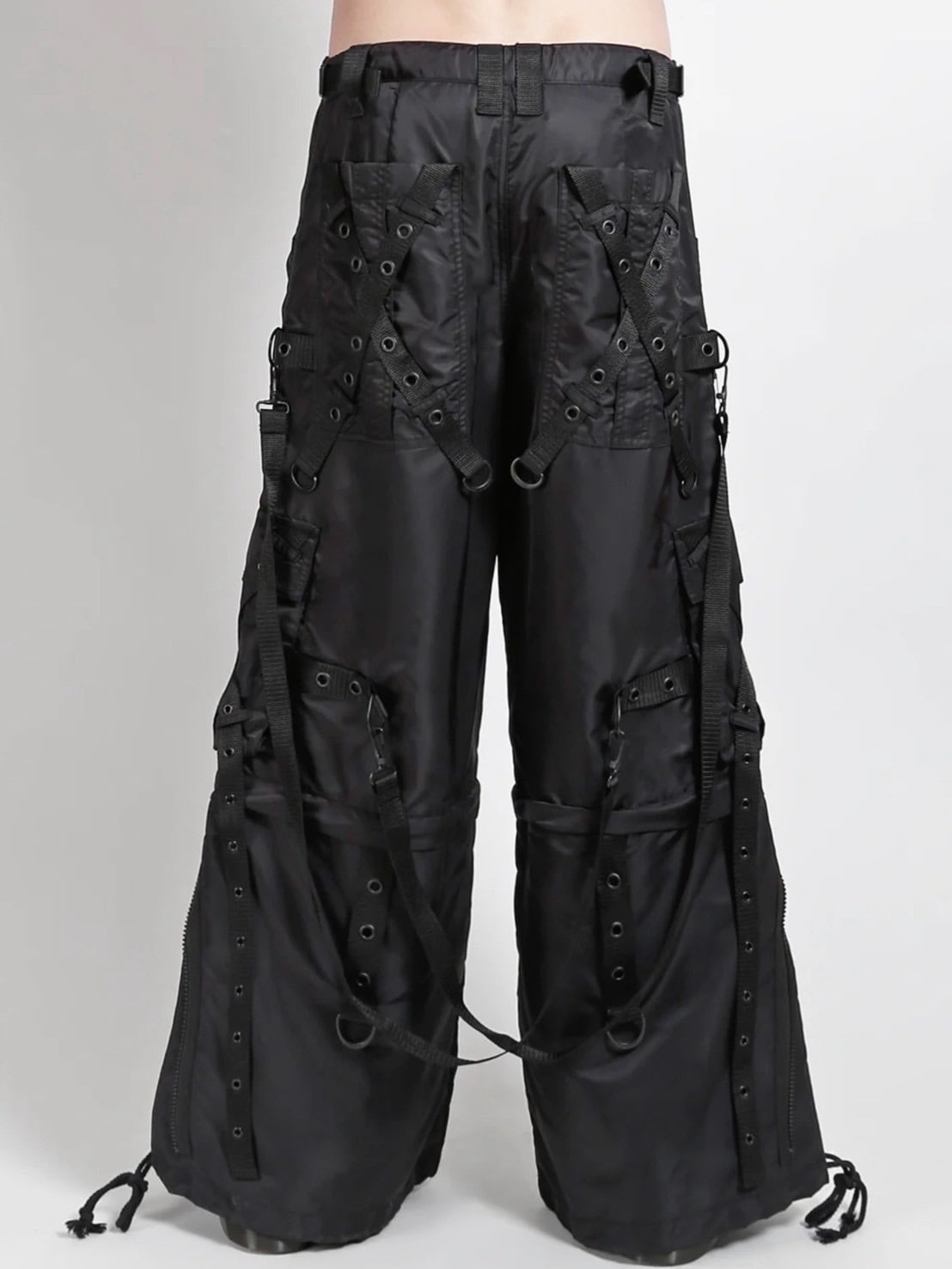 【TRIPP nyc】X STRAP SPACE OUT PANT[NY7296M] / 【トリップ ニューヨーク 】ボンテージストラップナイロンワイドパンツ