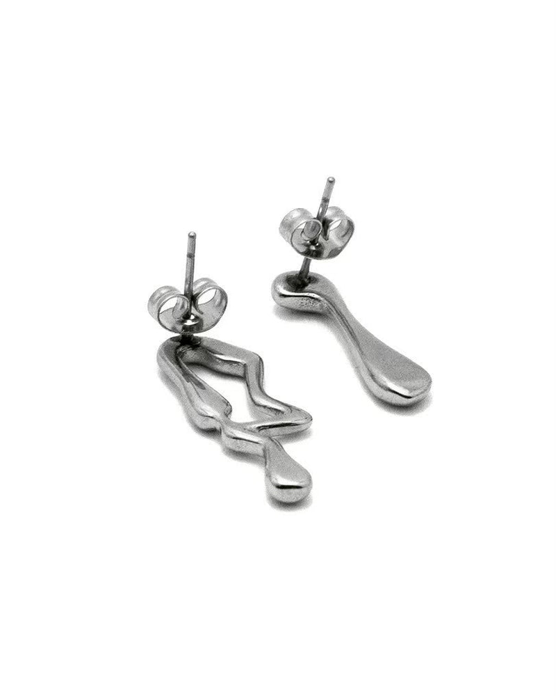 【BLIND MIND STUDIOS】Liquid Drop Earring / 【ブラインド マインド スタジオズ】リクイドドロップシルバーイヤリング